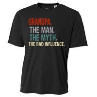 Grandpa Man Myth The Bad Influence Humor Cooling Performance Crew T-Shirt