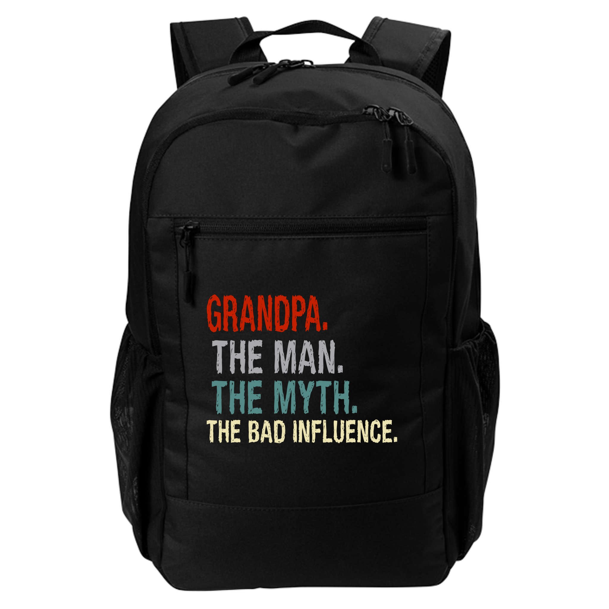 Grandpa Man Myth The Bad Influence Humor Backpack