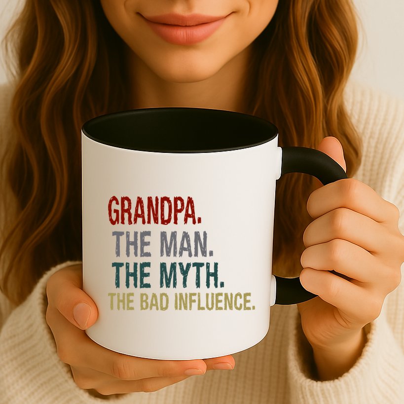 Grandpa Man Myth The Bad Influence Humor Mug
