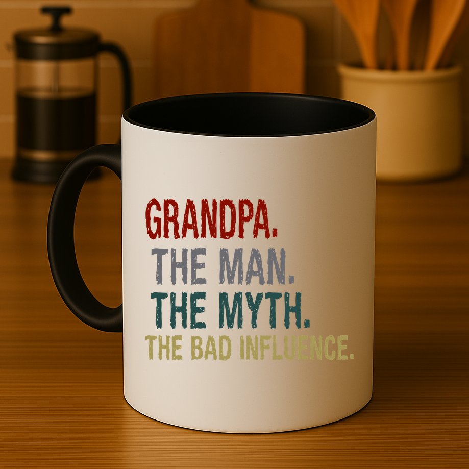 Grandpa Man Myth The Bad Influence Humor Mug