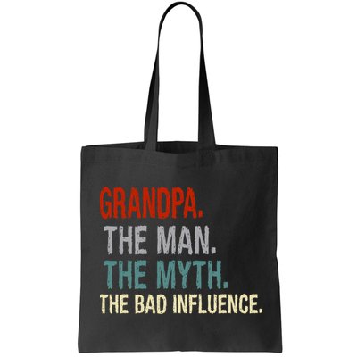 Grandpa Man Myth The Bad Influence Humor Bag