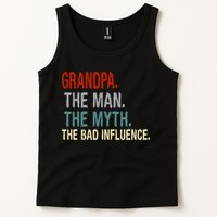 Grandpa Man Myth The Bad Influence Humor Tank Top