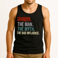 Grandpa Man Myth The Bad Influence Humor Tank Top