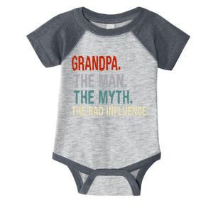 Grandpa Man Myth The Bad Influence Humor Infant Baby Jersey Bodysuit