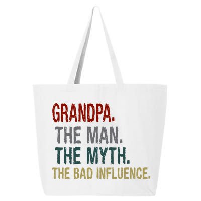 Grandpa Man Myth The Bad Influence Humor 25L Jumbo Tote