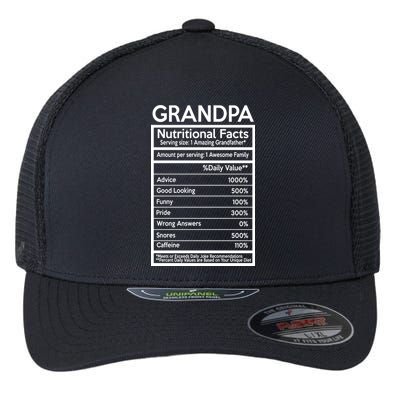 Grandpa Nutritional Facts Flexfit Unipanel Trucker Cap