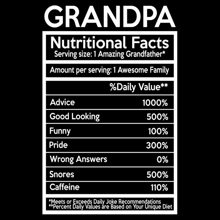 Grandpa Nutritional Facts Cooling Performance Crew T-Shirt