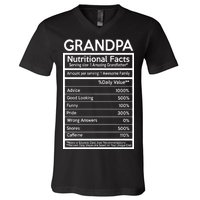 Grandpa Nutritional Facts V-Neck T-Shirt