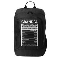 Grandpa Nutritional Facts City Backpack