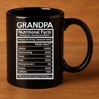 Grandpa Nutritional Facts 11oz C Handle Ceramic Mug