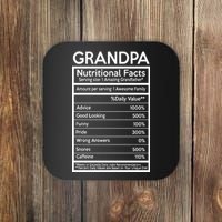 Grandpa Nutritional Facts Coaster