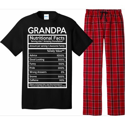 Grandpa Nutritional Facts Pajama Set