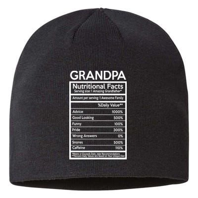 Grandpa Nutritional Facts Sustainable Beanie