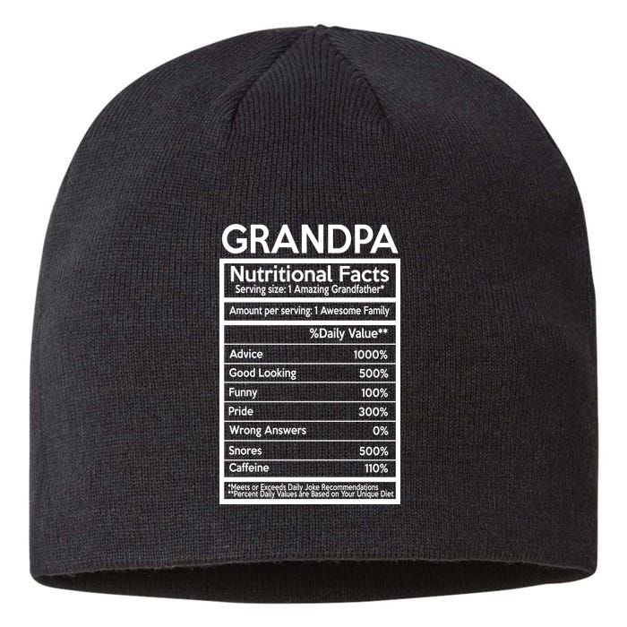 Grandpa Nutritional Facts Sustainable Beanie