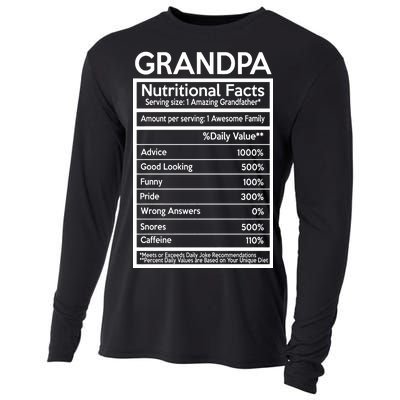 Grandpa Nutritional Facts Cooling Performance Long Sleeve Crew