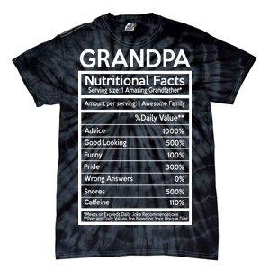 Grandpa Nutritional Facts Tie-Dye T-Shirt