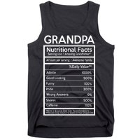 Grandpa Nutritional Facts Tank Top