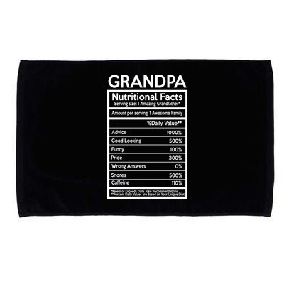 Grandpa Nutritional Facts Microfiber Hand Towel