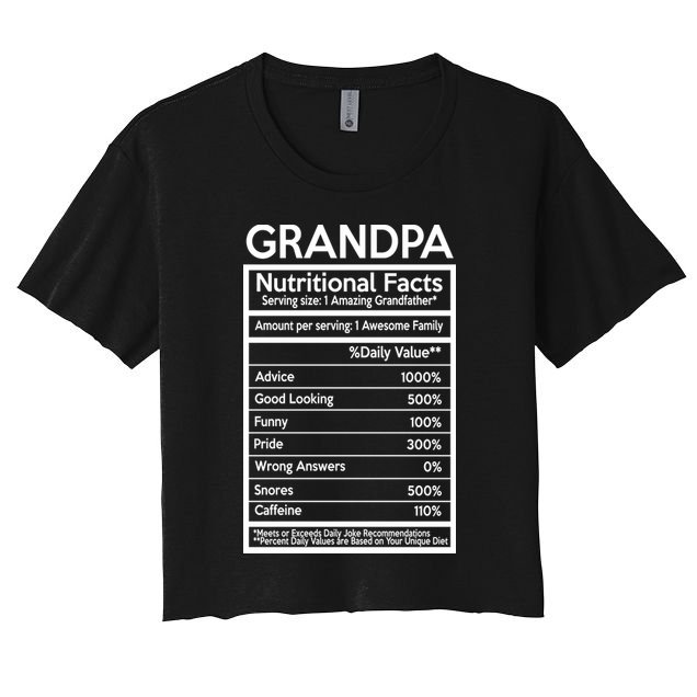 Grandpa Nutritional Facts Crop Top