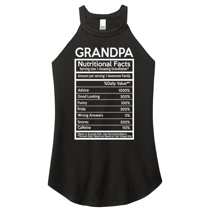 Grandpa Nutritional Facts Women's Perfect Tri Rocker Tank
