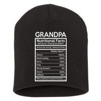 Grandpa Nutritional Facts Short Acrylic Beanie