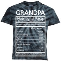 Grandpa Nutritional Facts Kids Tie-Dye T-Shirt