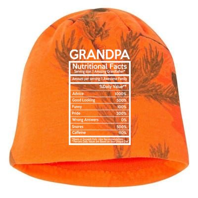 Grandpa Nutritional Facts Kati - Camo Knit Beanie