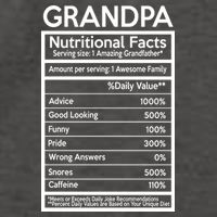 Grandpa Nutritional Facts Vector Backpack