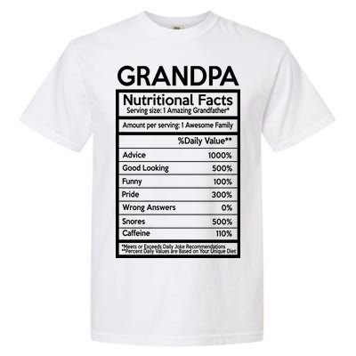 Grandpa Nutritional Facts Garment-Dyed Heavyweight T-Shirt