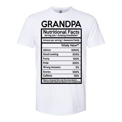 Grandpa Nutritional Facts Softstyle® CVC T-Shirt