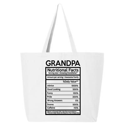 Grandpa Nutritional Facts 25L Jumbo Tote