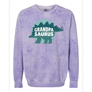 Grandpa Saurus Colorblast Crewneck Sweatshirt