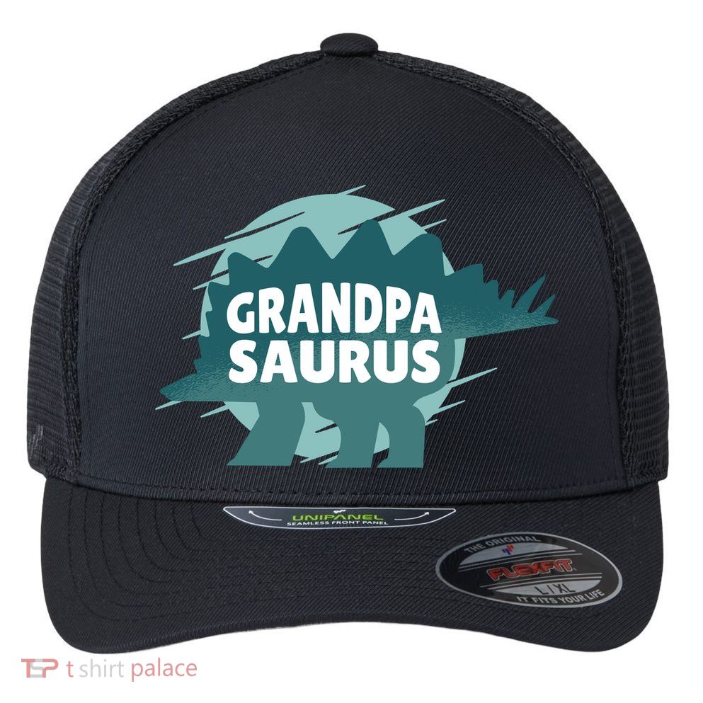 Grandpa Saurus Flexfit Unipanel Trucker Cap