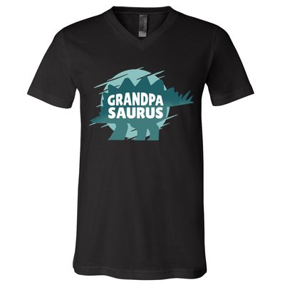 Grandpa Saurus V-Neck T-Shirt