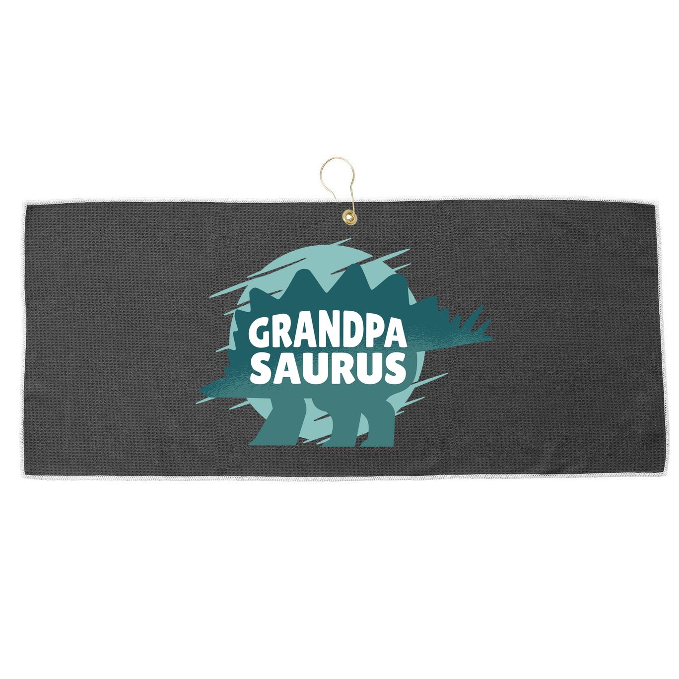 Grandpa Saurus Large Microfiber Waffle Golf Towel