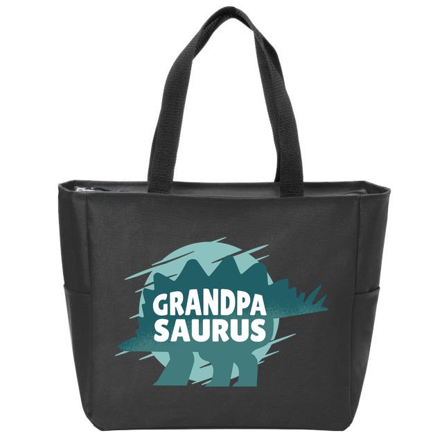 Grandpa Saurus Zip Tote Bag