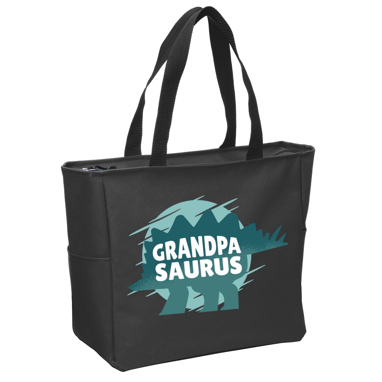 Grandpa Saurus Zip Tote Bag