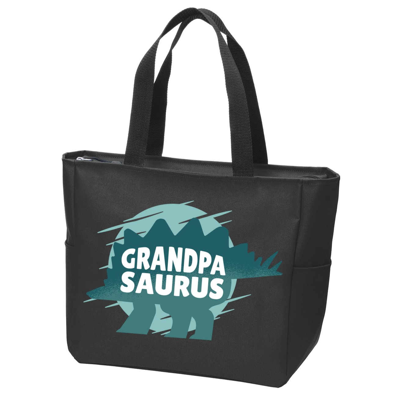 Grandpa Saurus Zip Tote Bag