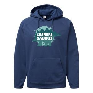 Grandpa Saurus Performance Fleece Hoodie