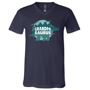 Grandpa Saurus V-Neck T-Shirt