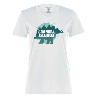 Grandpa Saurus Women's Momentum V-Neck T-Shirt