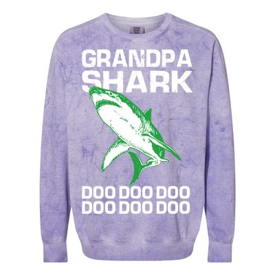 Grandpa Shark Doo Colorblast Crewneck Sweatshirt