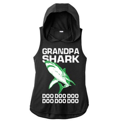 Grandpa Shark Doo Ladies PosiCharge Tri-Blend Wicking Draft Hoodie Tank