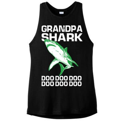 Grandpa Shark Doo Ladies PosiCharge Tri-Blend Wicking Tank