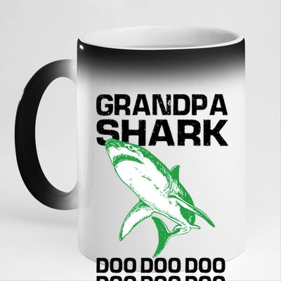 Grandpa Shark Doo 11oz Black Color Changing Mug