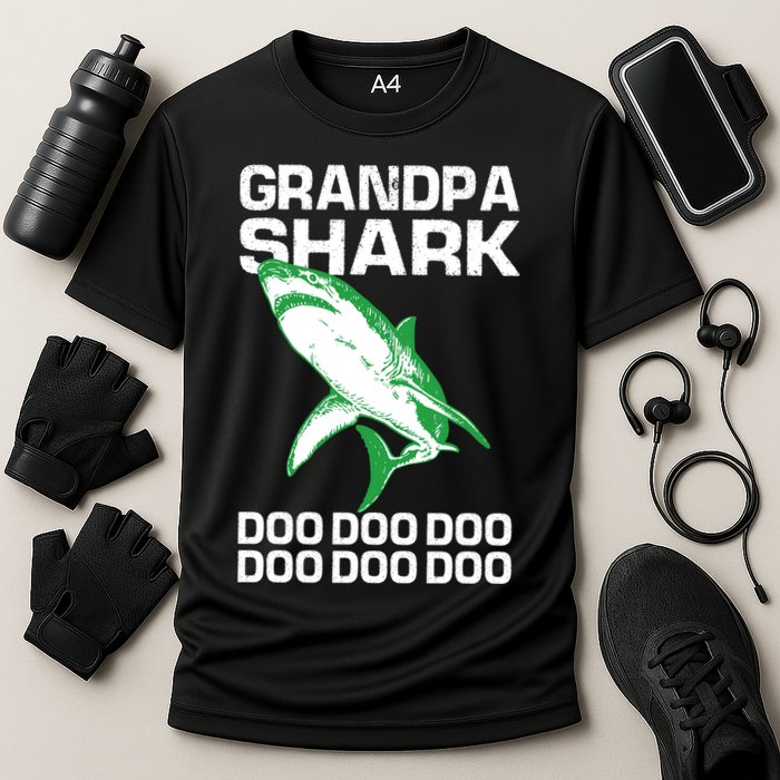 Grandpa Shark Doo Cooling Performance Crew T-Shirt