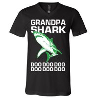 Grandpa Shark Doo V-Neck T-Shirt