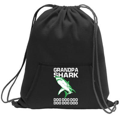 Grandpa Shark Doo Sweatshirt Cinch Pack Bag