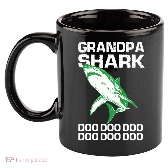 Grandpa Shark Doo 11oz C Handle Ceramic Mug