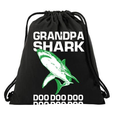 Grandpa Shark Doo Drawstring Bag